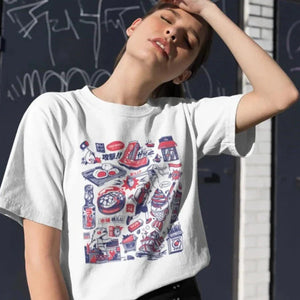 Japanese-themed Oishi Market Illustration Unisex Tee-Kawaii Dream
