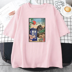 Japanese-themed Osaka Police Box Unisex Tee-Kawaii Dream