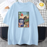 Japanese-themed Osaka Police Box Unisex Tee-Kawaii Dream