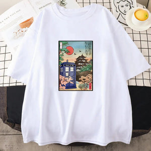 Japanese-themed Osaka Police Box Unisex Tee-Kawaii Dream