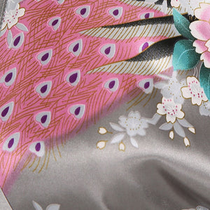 Japanese-themed Peacock Floral Women's Yukata Kimono Robe Cardigan with Belt-Kawaii Dream