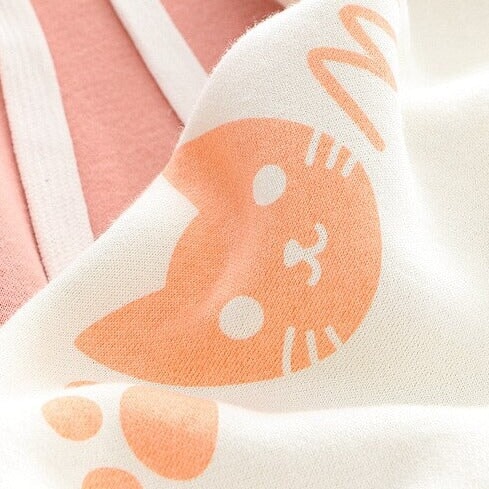 Japanese-themed Pink Blue Two-Tone Cat Hoodie-Kawaii Dream