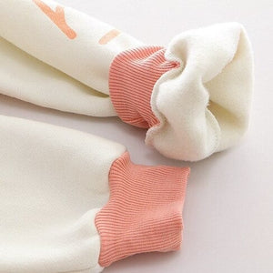 Japanese-themed Pink Blue Two-Tone Cat Hoodie-Kawaii Dream