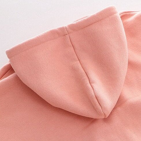 Japanese-themed Pink Blue Two-Tone Cat Hoodie-Kawaii Dream