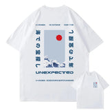 Japanese-themed Wave Red Sun Kanji Unisex Tee-Kawaii Dream