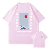Japanese-themed Wave Red Sun Kanji Unisex Tee-Kawaii Dream