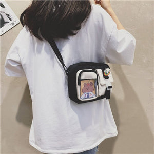Japanse Rectangle Small Nylon Crossbody Shoulder Bag-Kawaii Dream