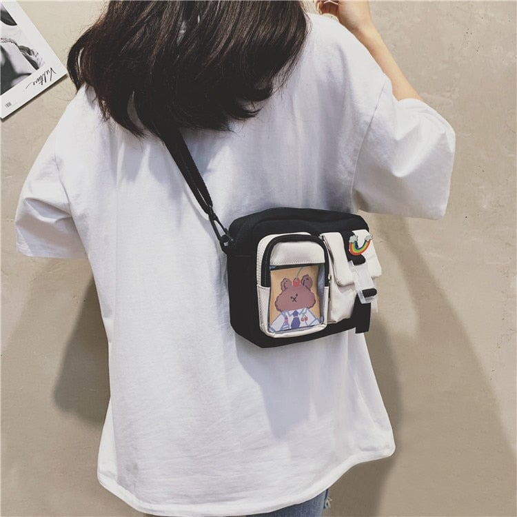 Japanse Rectangle Small Nylon Crossbody Shoulder Bag-Kawaii Dream