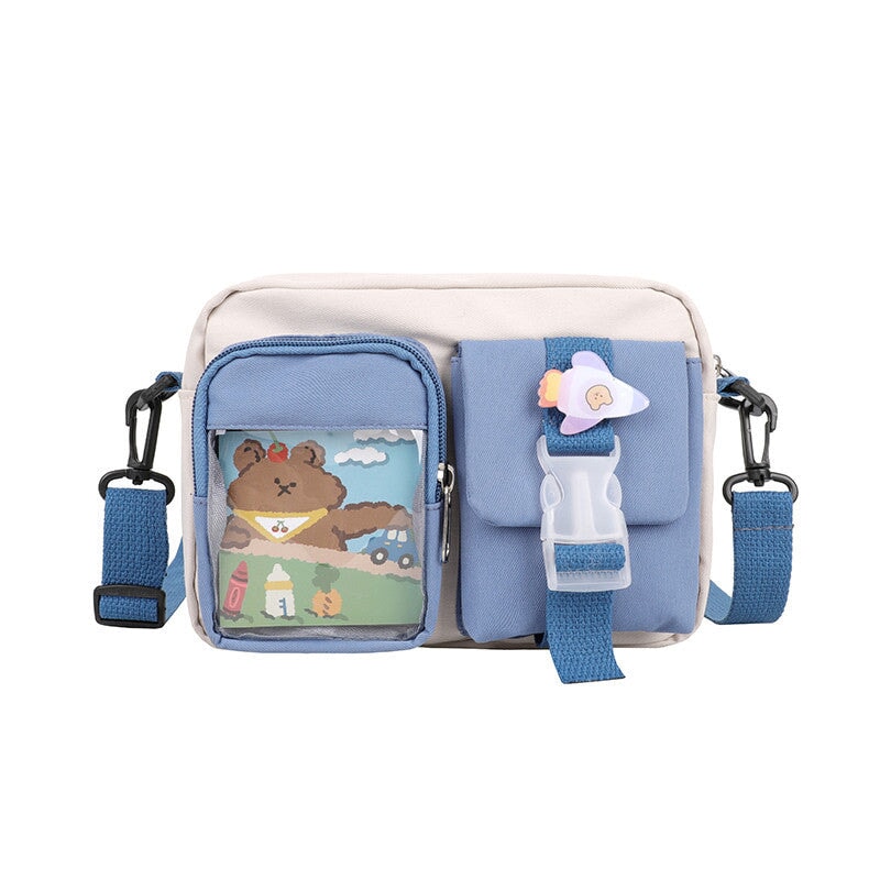 Japanse Rectangle Small Nylon Crossbody Shoulder Bag-Kawaii Dream