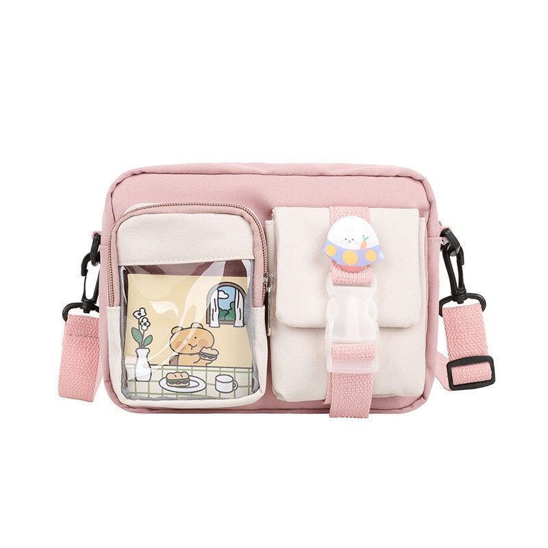Japanse Rectangle Small Nylon Crossbody Shoulder Bag-Kawaii Dream