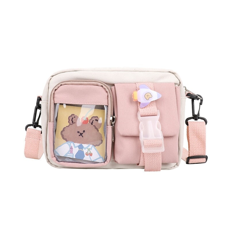 Japanse Rectangle Small Nylon Crossbody Shoulder Bag-Kawaii Dream
