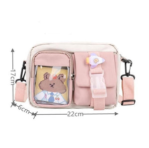 Japanse Rectangle Small Nylon Crossbody Shoulder Bag-Kawaii Dream