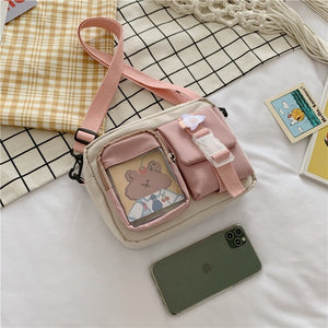 Japanse Rectangle Small Nylon Crossbody Shoulder Bag-Kawaii Dream