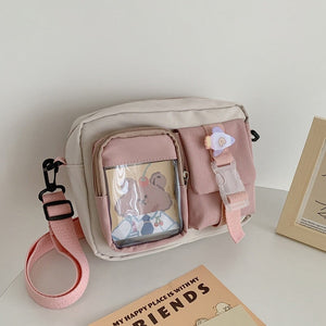 Japanse Rectangle Small Nylon Crossbody Shoulder Bag-Kawaii Dream