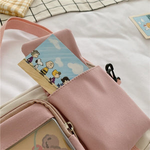 Japanse Rectangle Small Nylon Crossbody Shoulder Bag-Kawaii Dream