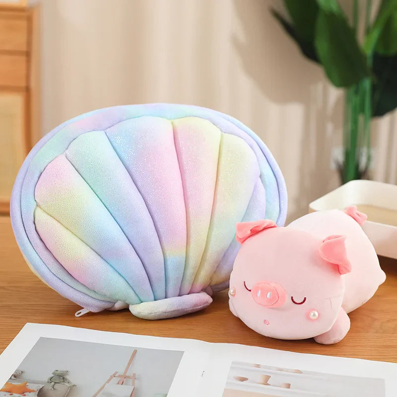 Jeju the Pig hiding in Shell Plushie-Kawaii Dream