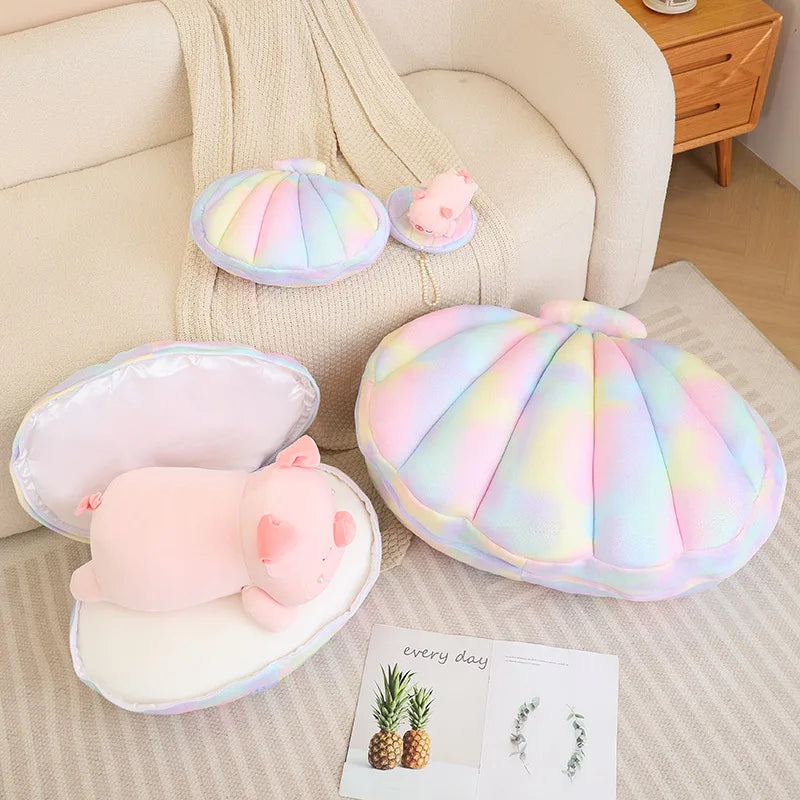 Jeju the Pig hiding in Shell Plushie-Kawaii Dream