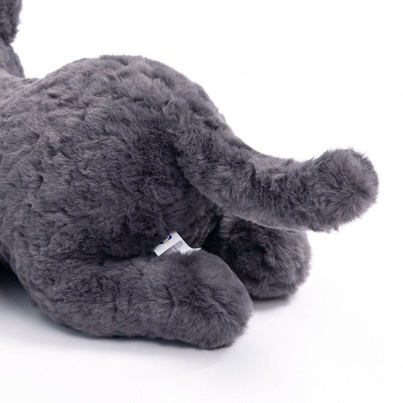 Jiji the Fluffy Black Cat Plushie Laying Down-Kawaii Dream