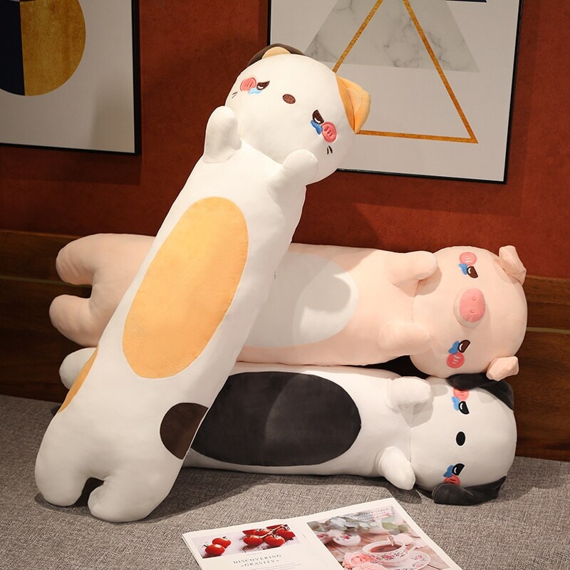 Kawaii 100cm Long Snuggly Dog Cat Pig Plushie Collection-Kawaii Dream