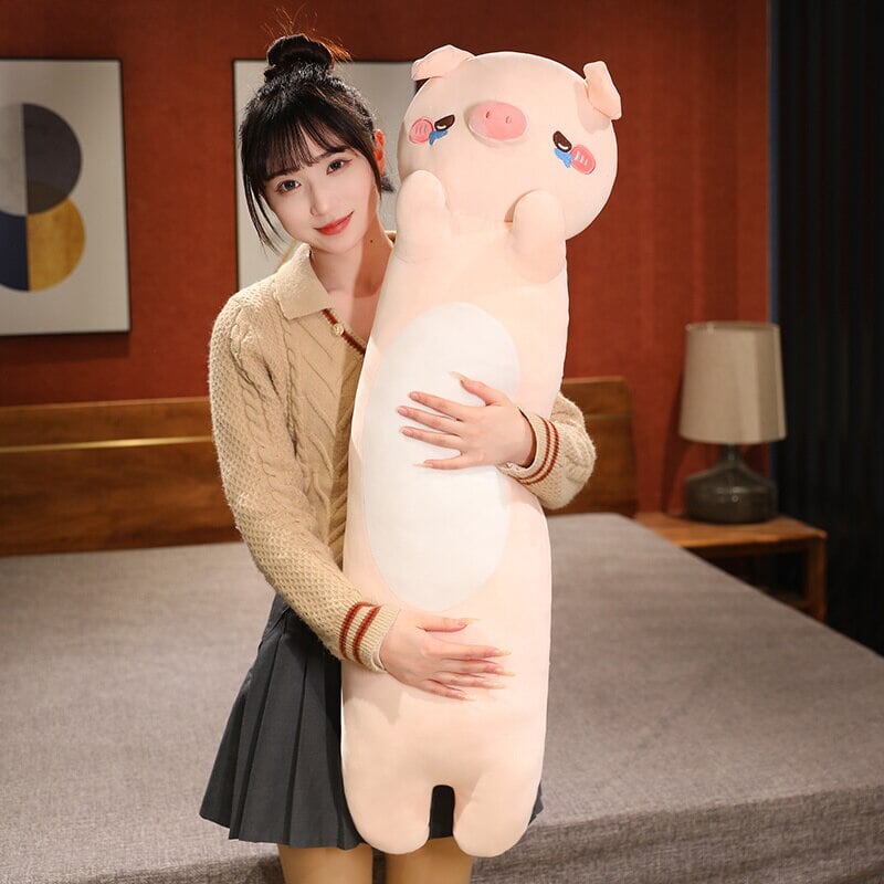 Kawaii 100cm Long Snuggly Dog Cat Pig Plushie Collection-Kawaii Dream