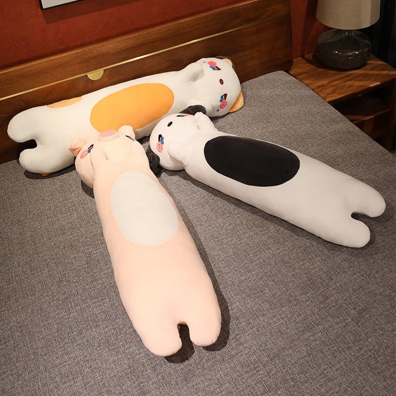 Kawaii 100cm Long Snuggly Dog Cat Pig Plushie Collection-Kawaii Dream