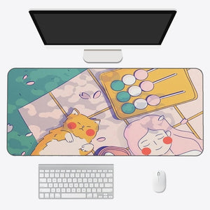 Kawaii Anime Aesthetics Large Mouse Pad-Kawaii Dream