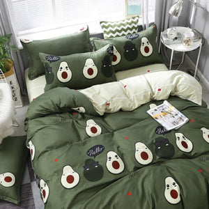 Kawaii Avocado Buddies Bedding Set-Kawaii Dream