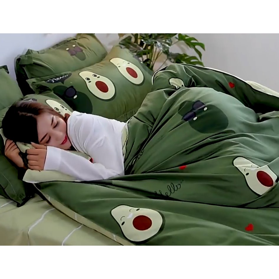 Kawaii Avocado Buddies Bedding Set-Kawaii Dream