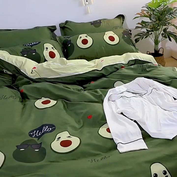Kawaii Avocado Buddies Bedding Set-Kawaii Dream