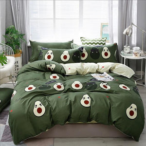 Kawaii Avocado Buddies Bedding Set-Kawaii Dream
