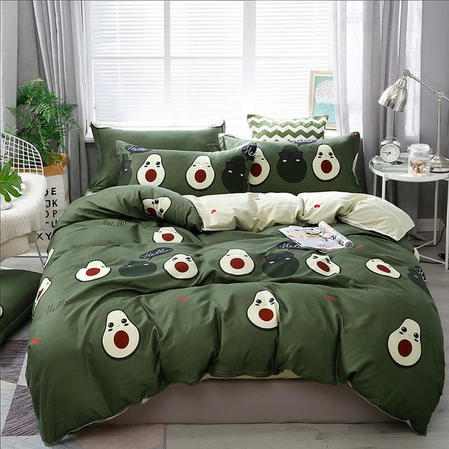 Kawaii Avocado Buddies Bedding Set-Kawaii Dream