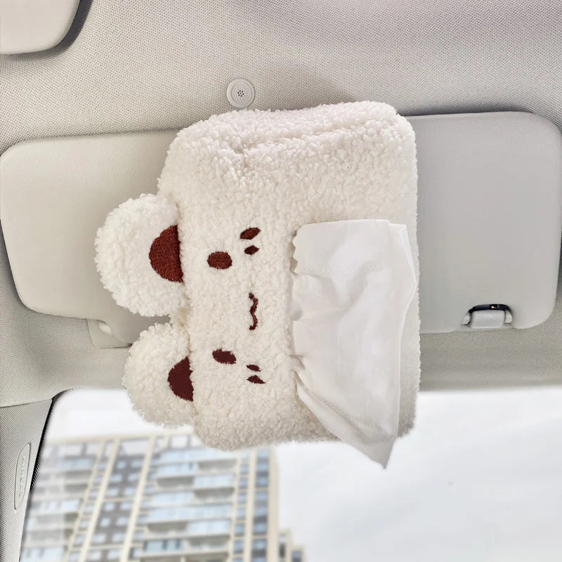 Kawaii Bear and Bunny Car Plush Tissue Box Cover-Kawaii Dream