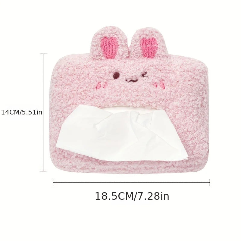 Kawaii Bear and Bunny Car Plush Tissue Box Cover-Kawaii Dream