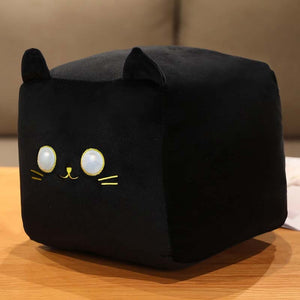 Kawaii Black White Cube Cat Plushies-Kawaii Dream