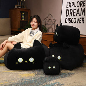 Kawaii Black White Cube Cat Plushies-Kawaii Dream
