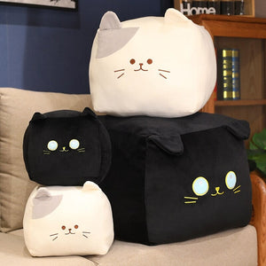 Kawaii Black White Cube Cat Plushies-Kawaii Dream