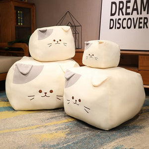 Kawaii Black White Cube Cat Plushies-Kawaii Dream