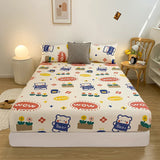 Kawaii Blue Bear Fitted Bed Sheet-Kawaii Dream