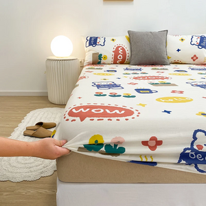 Kawaii Blue Bear Fitted Bed Sheet-Kawaii Dream