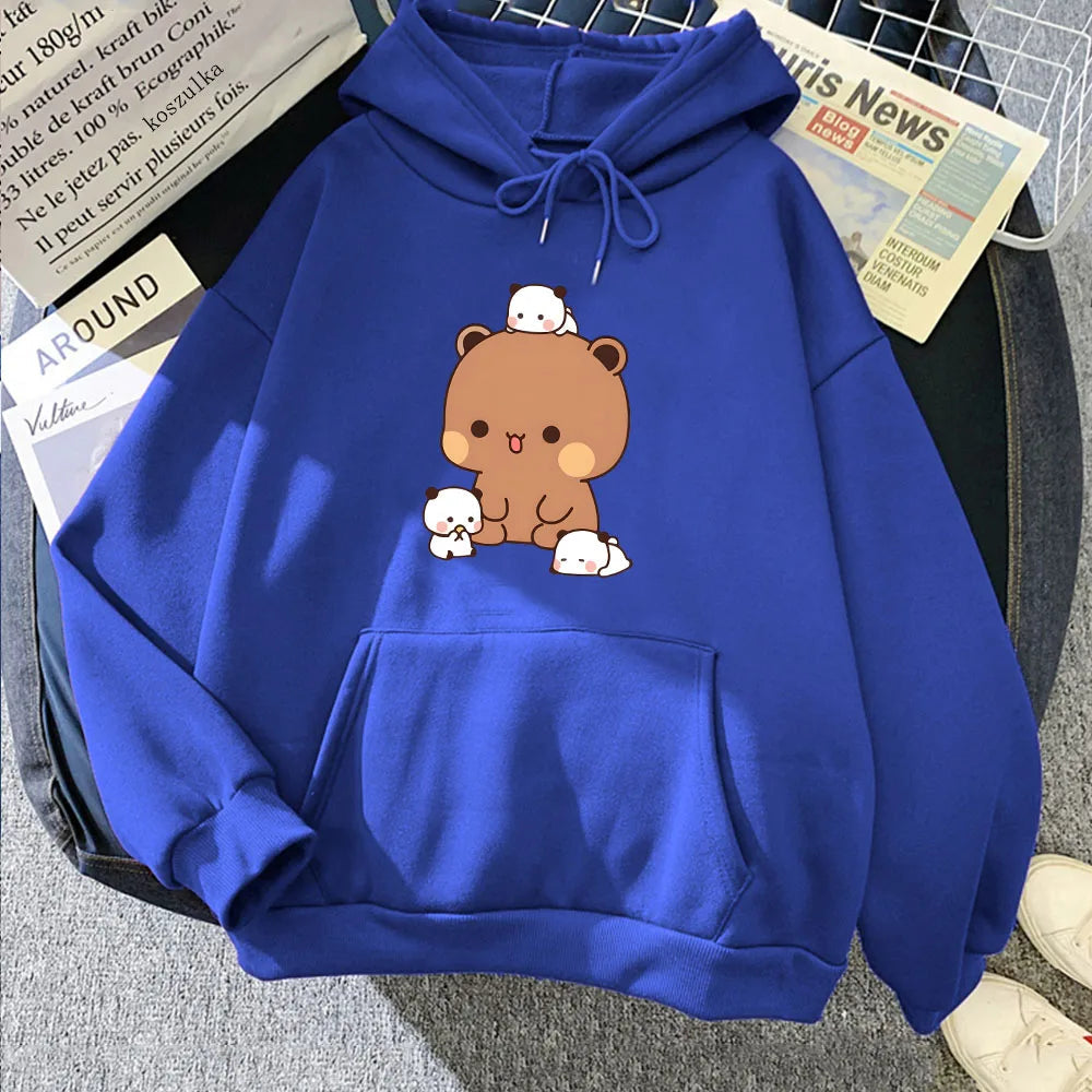 Kawaii Brown Bear Baby Pandas Unisex Hoodie-Kawaii Dream