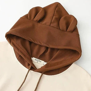 Kawaii Brown Bear Cookies Two-Tone Hoodie-Kawaii Dream