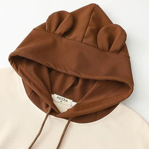 Kawaii Brown Bear Cookies Two-Tone Hoodie-Kawaii Dream