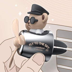 Kawaii Brown Bear Pilot Car Air Refresher Perfume Accessories-Kawaii Dream