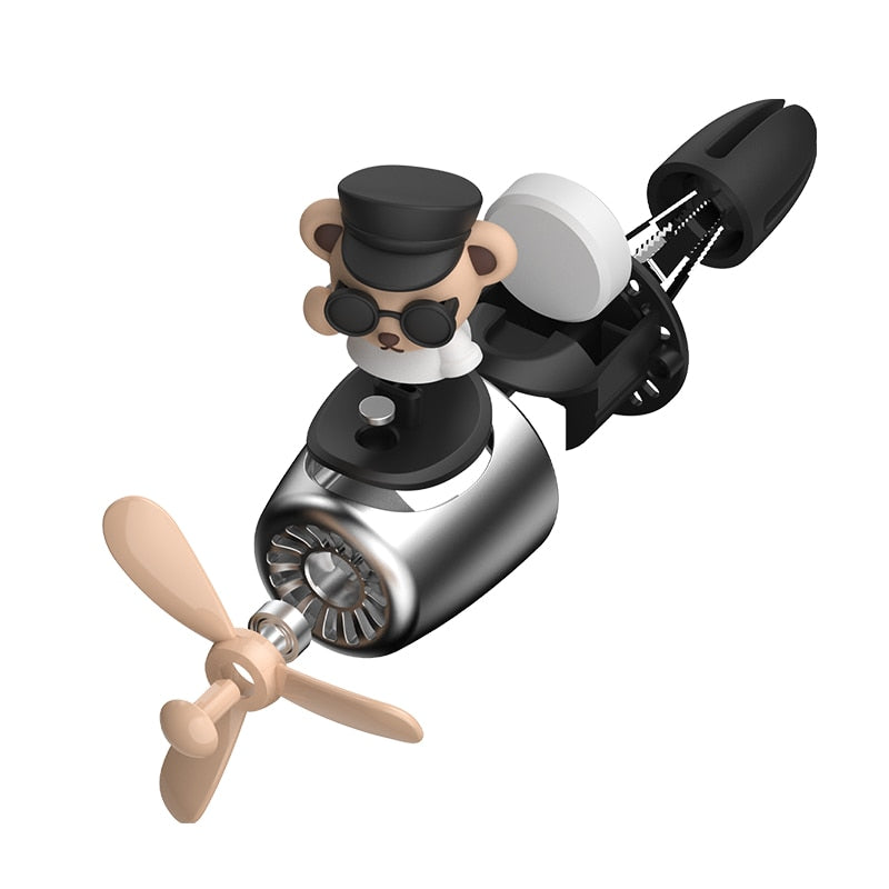 Kawaii Brown Bear Pilot Car Air Refresher Perfume Accessories-Kawaii Dream