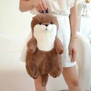 Kawaii Brown Otter Backpack Plushie-Kawaii Dream