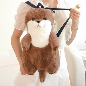 Kawaii Brown Otter Backpack Plushie-Kawaii Dream