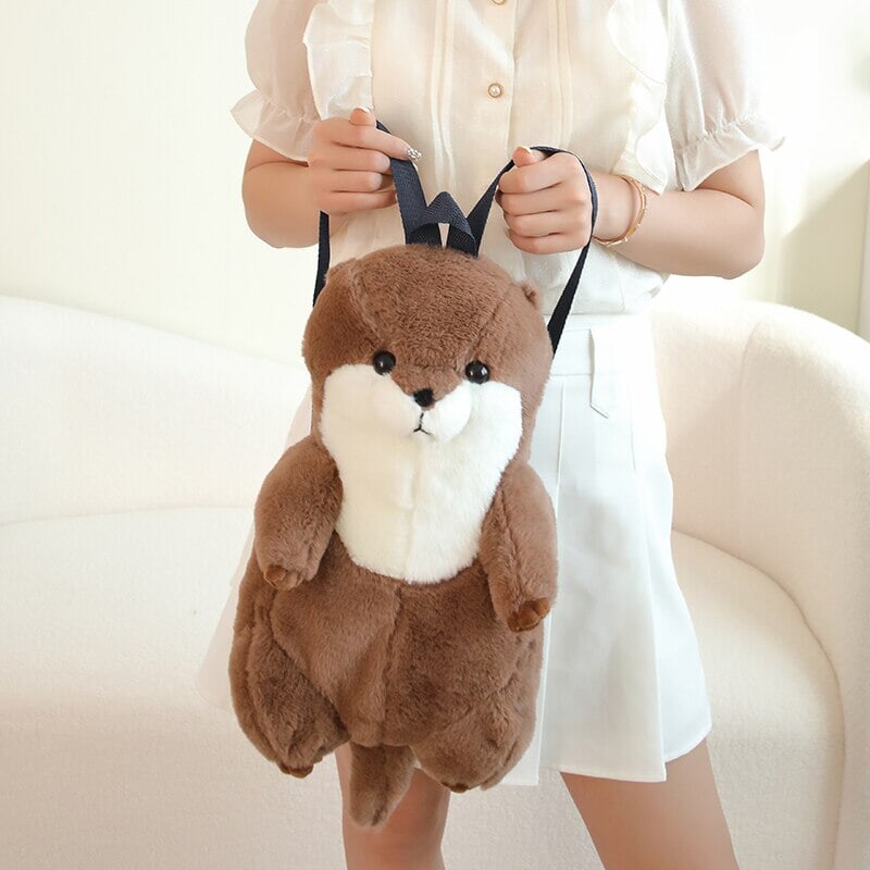 Kawaii Brown Otter Backpack Plushie-Kawaii Dream