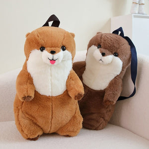 Kawaii Brown Otter Backpack Plushie-Kawaii Dream