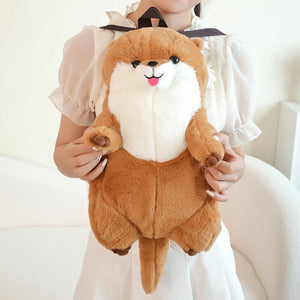 Kawaii Brown Otter Backpack Plushie-Kawaii Dream