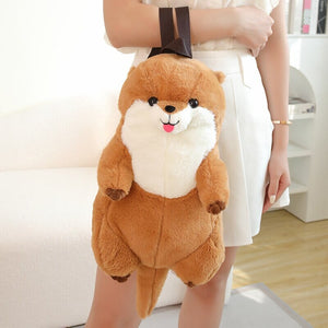 Kawaii Brown Otter Backpack Plushie-Kawaii Dream